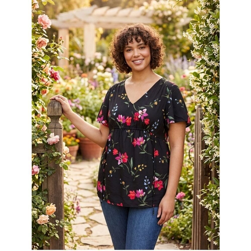 Take 50% OFF- Old Navy Maternity Floral Blouse, Size-L